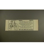 1890 Lovell Diamond Safety Bicycle Ad - NICE! - $14.99