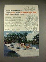1960 Johnson Sea-Horse V-75 Outboard Motor Ad - All-Family Boat Show - $14.99