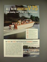 1960 Johnson Sea-Horse V-75 Outboard Motor Ad - Start to Full Speed - $14.99