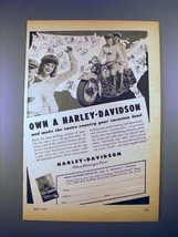 1947 Harley-Davidson Motorcycle Ad - Own! - $14.99