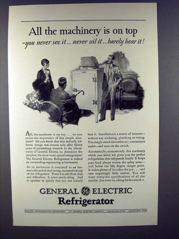 1929 general electric refrigerator