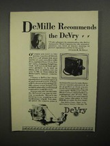 1928 DeVry Movie Camera Ad - Cecil B. DeMille - $14.99