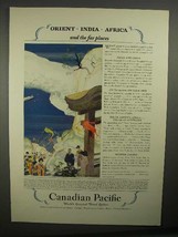 1928 Canadian Pacific Cruise Ad - Orient, India, Africa - $14.99