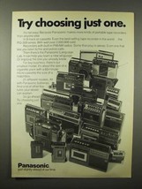 1975 Panasonic Radio Ad - Try Choosing Just One - $14.99