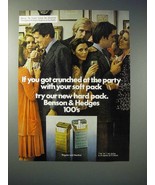 1976 Benson &amp; Hedges 100&#39;s Cigarette Ad - Got Crunched - $14.99