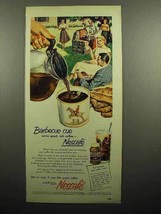 1951 Nescafe Coffee Ad - Barbecue Cue - $14.99