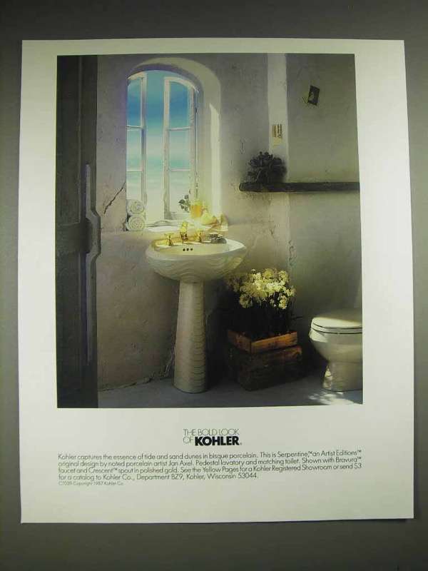 1987 Kohler Serpentine Sink And Toilet Ad And 50 Similar Items