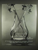 1986 Baccarat Crystal Vase Ad - At Service of Monarchs, Luminaries - $14.99