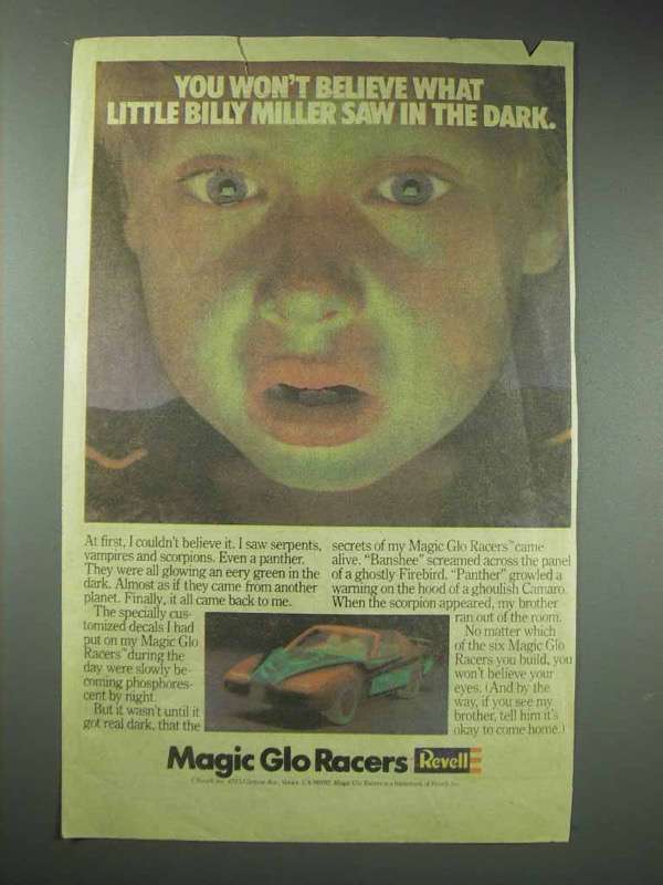 Primary image for 1983 Revell Model Ad - Magic Glo Racers