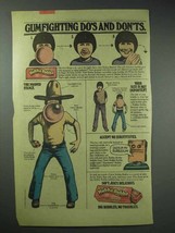 1980 Hubba Bubba Bubble Gum Ad - Gumfighting Do&#39;s - $14.99