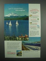 1956 Oregon Tourism Ad - Elk Lake, South Sister Peak - $14.99
