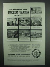 1957 European Travel Commission Tourism Ad - Highlights - $14.99