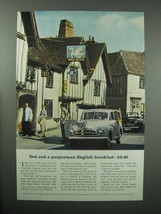 1956 Britain Tourism Ad - Bed and Gargantuan Breakfast - $14.99