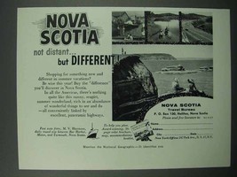 1957 Nova Scotia Canada Tourism Ad - Not Distant - $14.99