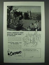 1955 Ontario Canada Tourism Ad - First Martyrs Trod - $14.99