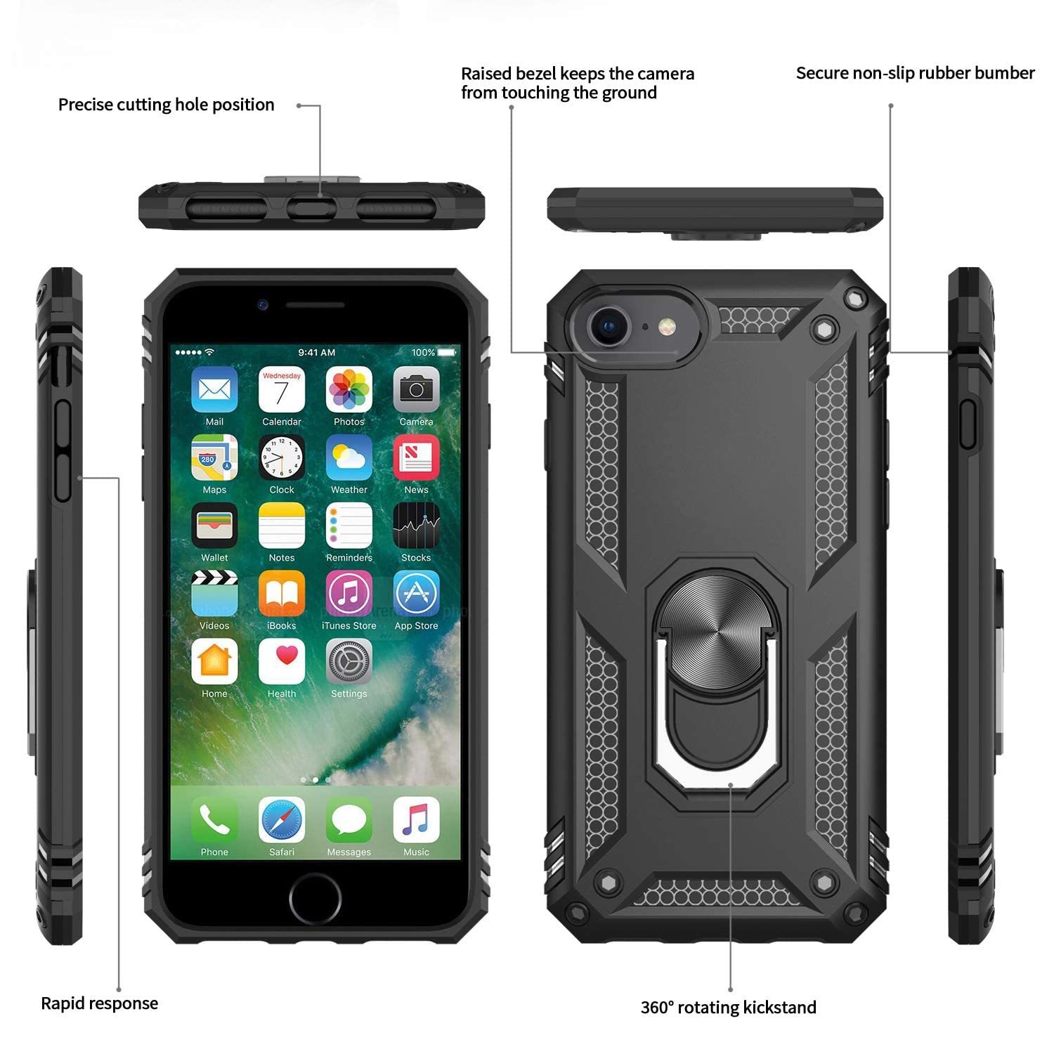 For Iphone Se Case 2022, Iphone Se 3Rd Generation Case With [2Pack