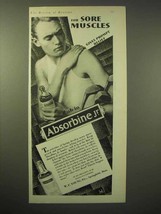1929 Absorbine Jr. Ointment Ad - For Sore Muscles - $14.99