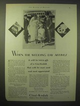 1929 Cine-Kodak Movie Camera Ad - Wedding Day Arrives - $14.99