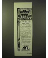 1929 NYK Line Cruise Ad - The Amber East is Calling - $14.99