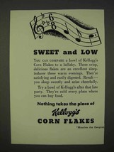 1936 Kellogg's Corn Flakes Cereal Ad - Sweet and Low - $14.99