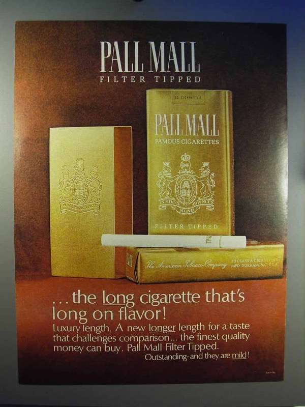 1966 Pall Mall Cigarettes Ad - The Cigarette That's Long On Flavor 