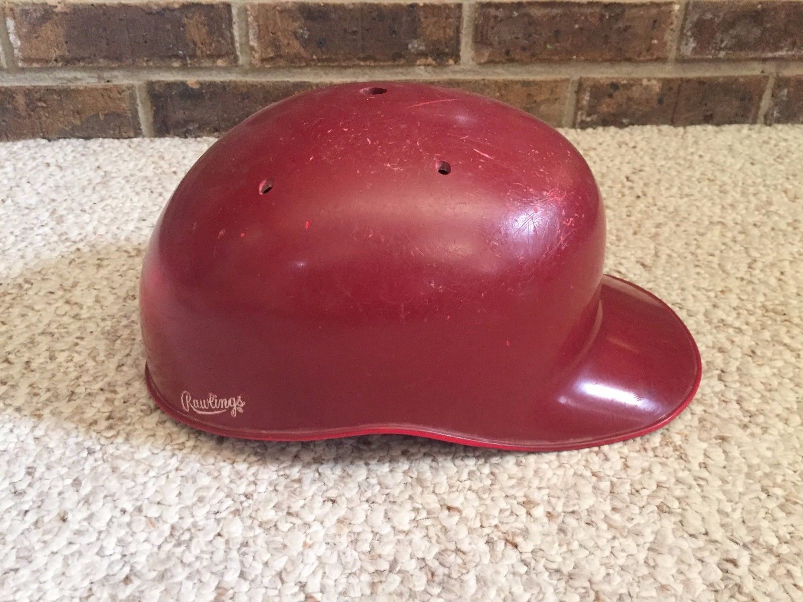 Vintage Baseball Batters Helmet Rawlings Size Large Red Collectible