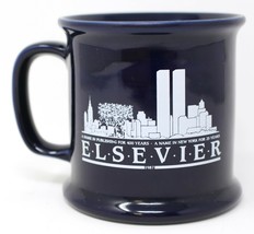 ELSEVIER Publishing 1987 (Has World Trade Center) New York Blue Coffee C... - £18.68 GBP