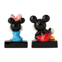 Disney  Mickey Mouse Salt & Pepper Shakers Set Minnie Mouse Ceramic Collectible image 2