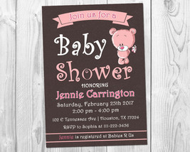 Baby Shower Invitation / Bear Baby Shower invite - $7.99