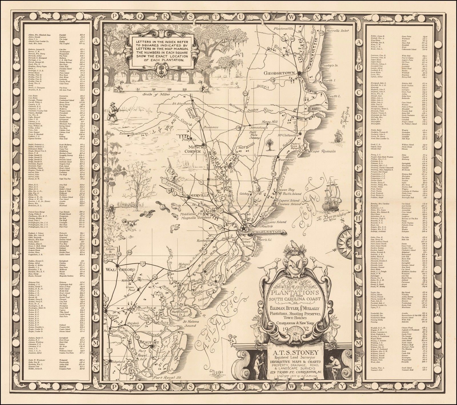 South Carolina Plantations Map