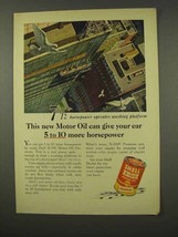 1956 Shell  X-100 Motor Oil Ad - Give More Horsepower - $14.99