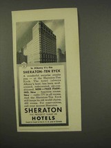 1956 Sheraton Ten Eyck Hotel Ad - In Albany - $14.99