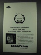 1961 Goodyear Captive-Air Double Eagle Tire Ad - $14.99