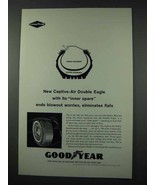 1961 Goodyear Captive-Air Double Eagle Tire Ad - $14.99