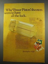 1966 Remington Power-Piston Wads Ad - All The Luck - $14.99