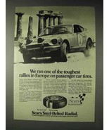 1973 Sears Steel-Belted Radial Tires Ad - Rallies - $14.99