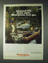 1973 Johnson 135 Outboard Motor Ad - Quick Starts - $14.99