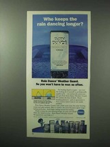 1983 Borden Rain Dance Weather Guard Wax Ad - $14.99