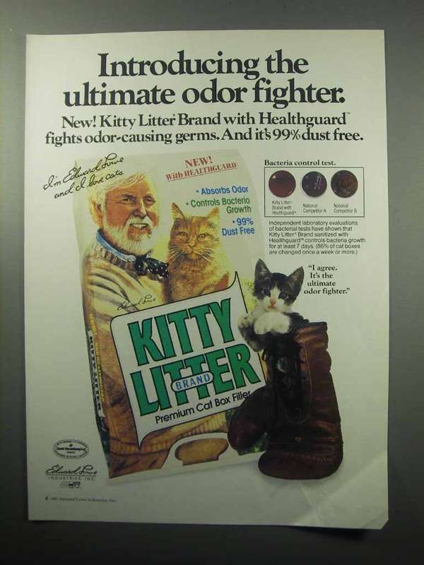 Primary image for 1987 Kitty Litter Brand Ad - Ultimate Odor Fighter