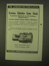1922 Carlyle Johnson Single Clutch Ad - $14.99