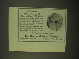 1922 Garvin Wrenchless Chucks Ad - A Report - $14.99