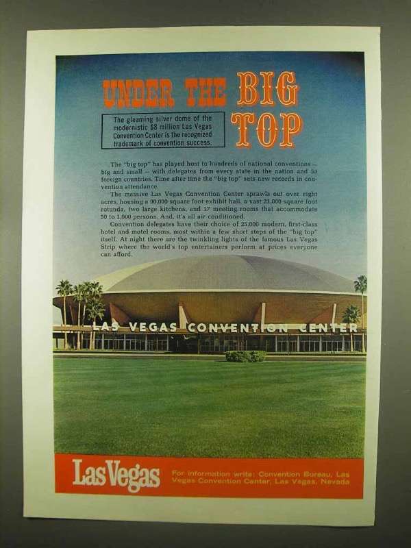 Primary image for 1965 Las Vegas Convention Center Ad - Under Big Top