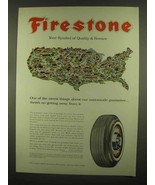 1965 Firestone Tires Ad - Nationwide Guarantee - $14.99