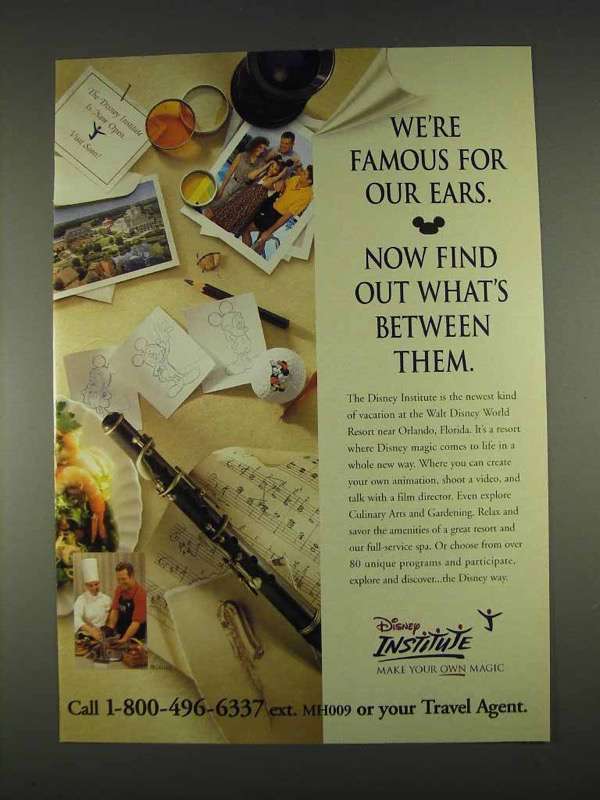 Primary image for 1996 Disney Institute Ad - We're Famous for Our Ears