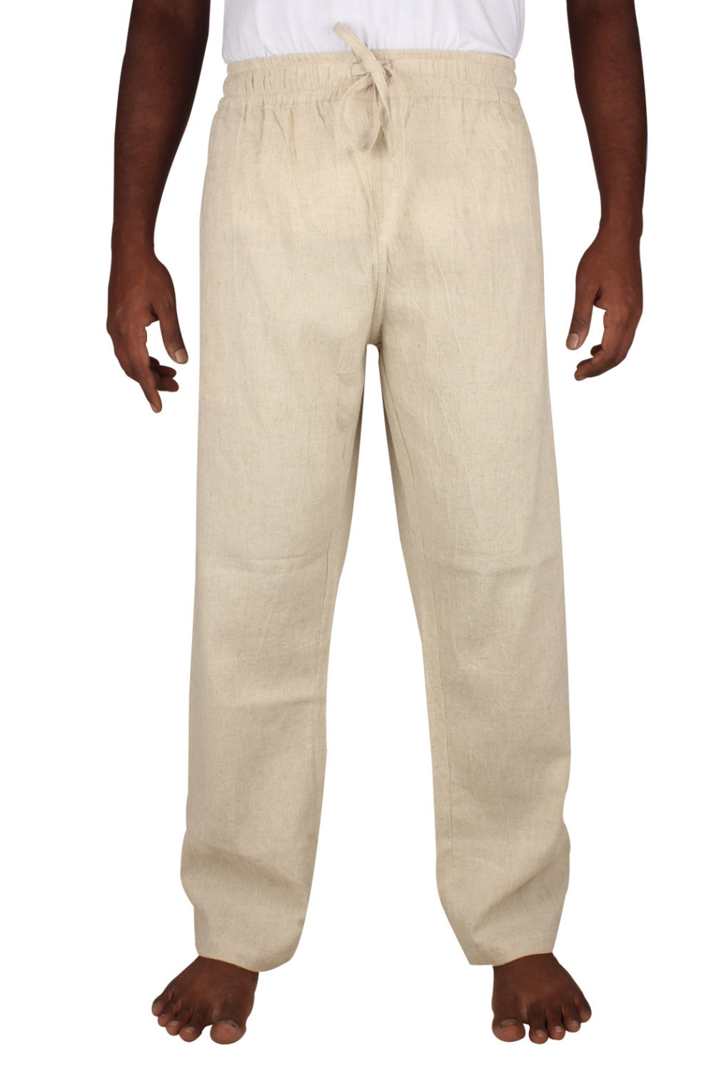 Mens  Linen  Drawstring pants  Baggy Look without Zipper Regular and Plus