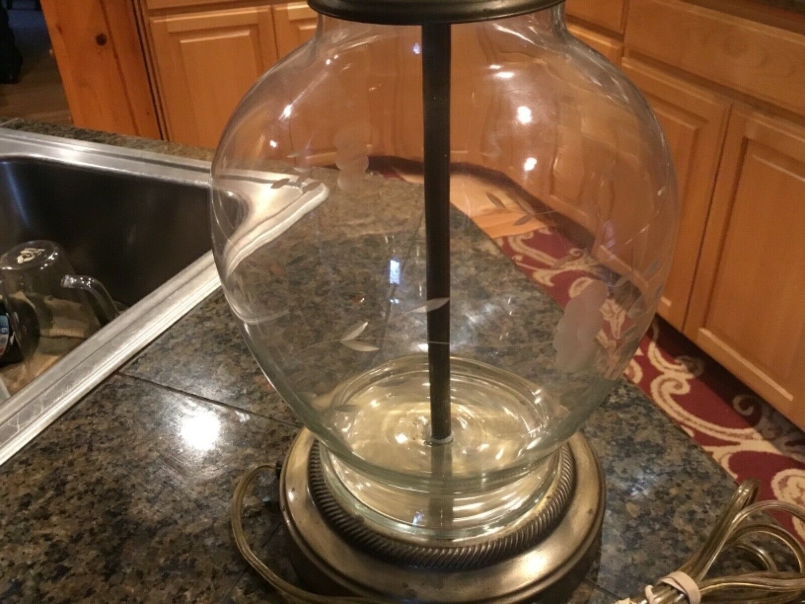 Princess House Heritage Crystal/Brass lamp Princess House