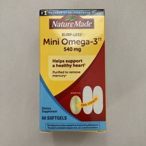 Nature Made Burp-Less Mini Omega-3 540mg, 60 Softgels, Exp 05/2023 - $22.79