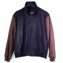 Timberland Weathergear Leather Suede Bomber Jacket Men's XL Portugal Zip Brown