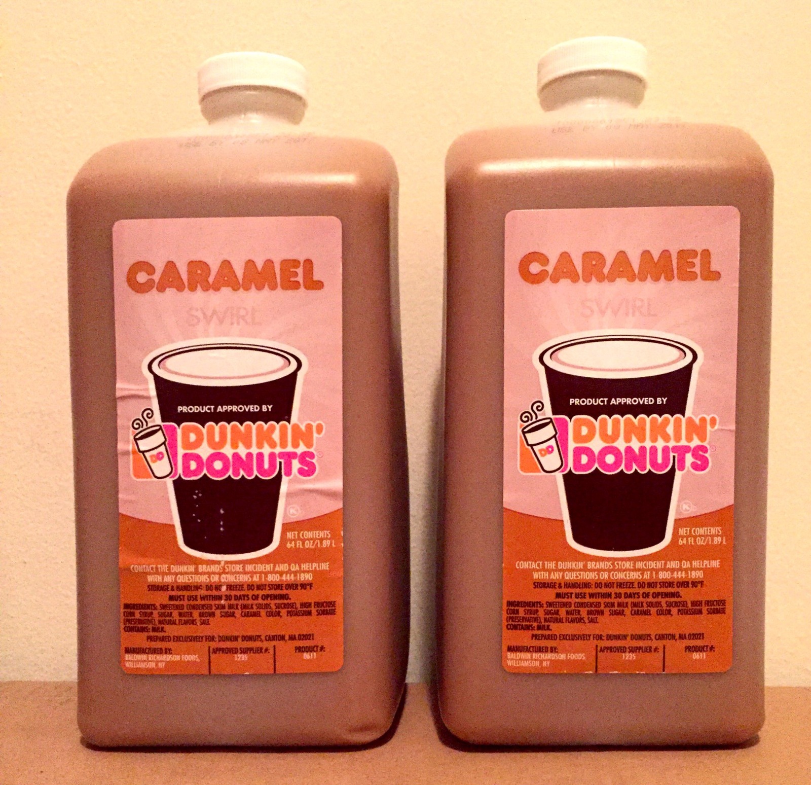 2X Dunkin Donuts Caramel,Mocha, FrenchVanilla Swirl Syrup ...