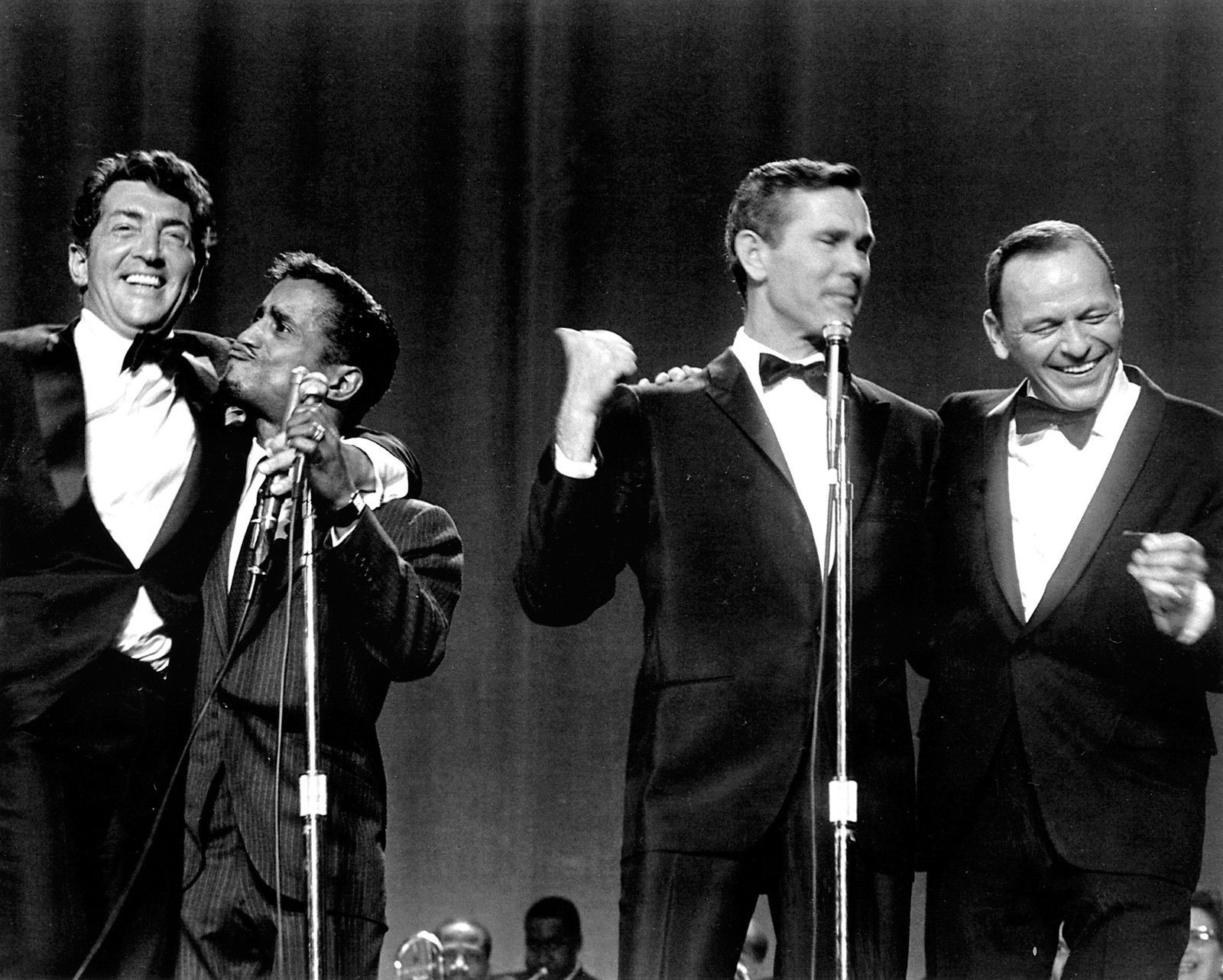 Rat Pack Frank Sinatra Johnny Carson HM Vintage 16X20 BW Music ...